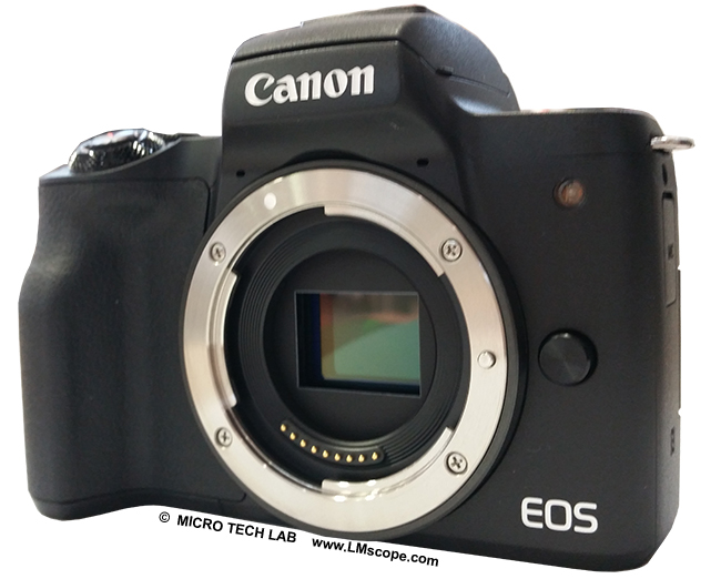 Canon's all-round performer, the EOS 250D (Rebel SL3), on a microscope