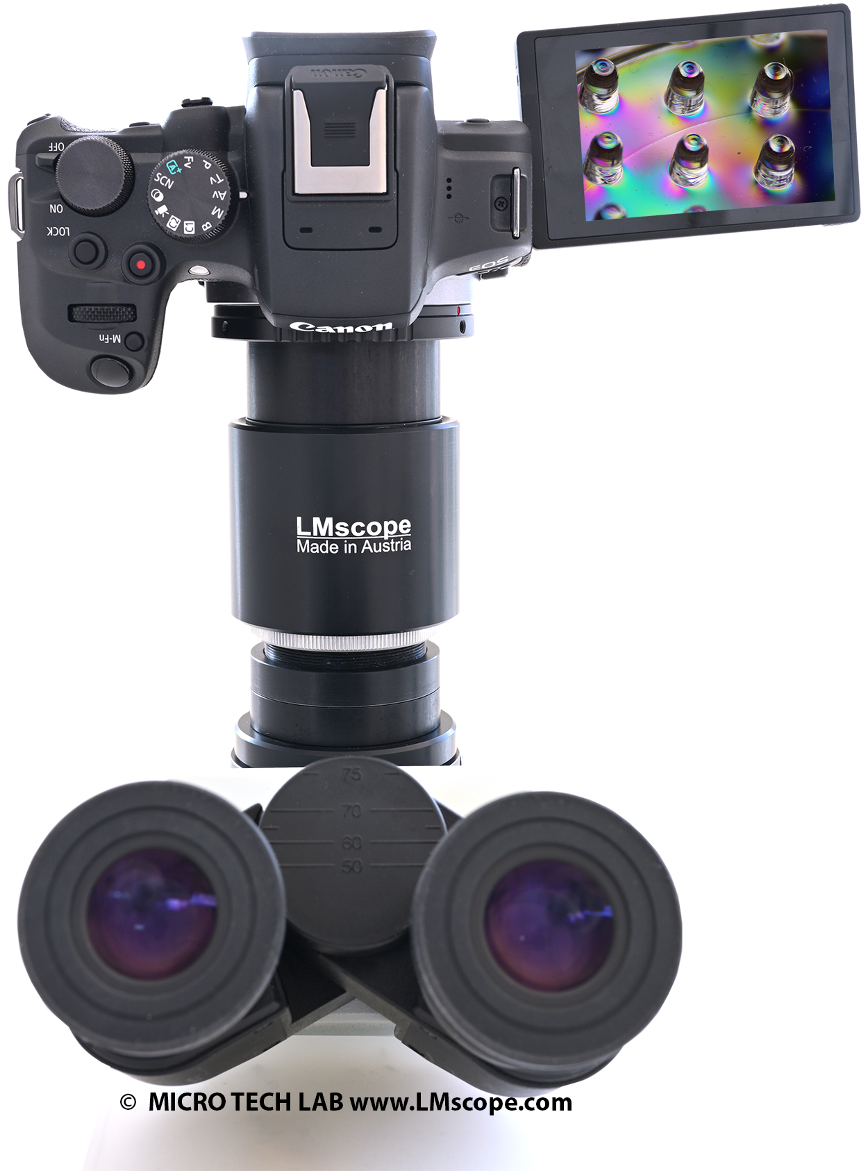 Adaptador de cmara de microscopio enfocable Direct Image para microscopios Olympus