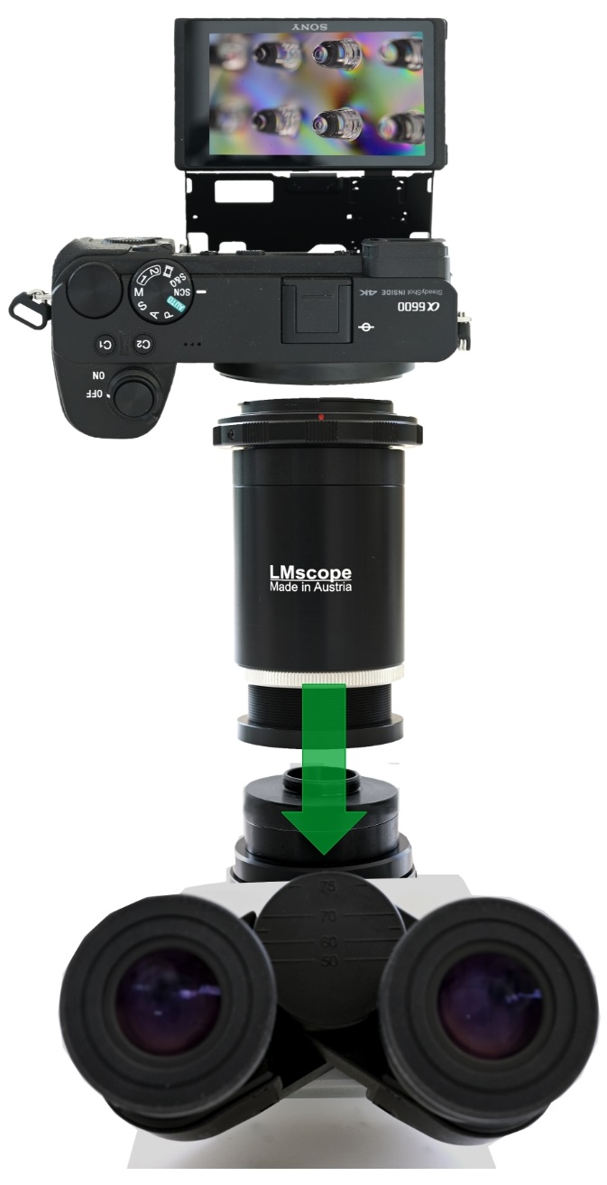 Adaptateur de microscope Low Light LM Widefield Plus vers microscope  monture C