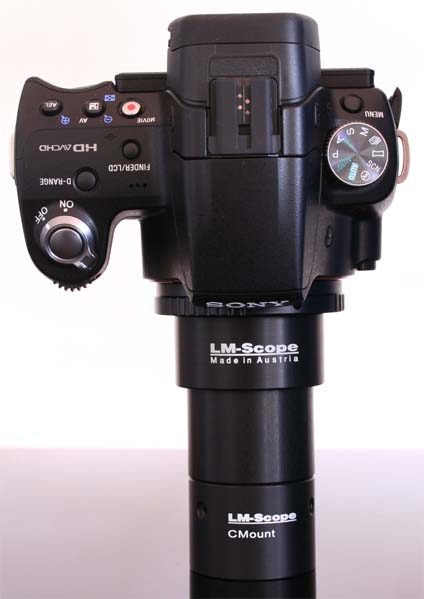 La Alpha 55 de Sony con el adaptador universal LM digital SLR