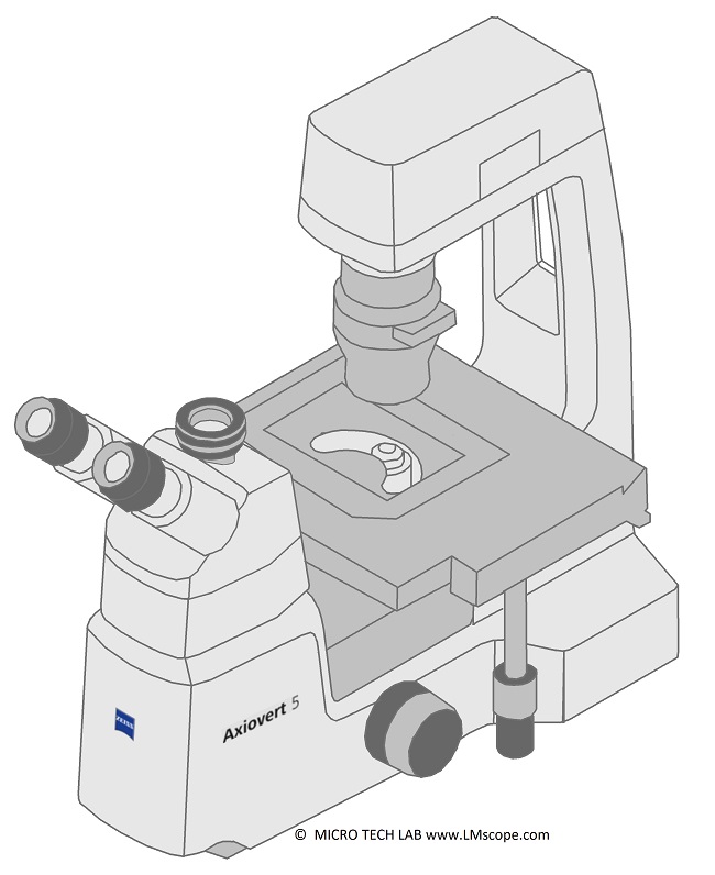 Zeiss Axiovert 5 Inversmikroksop Unendlichoptik Adapterlsung Kameras